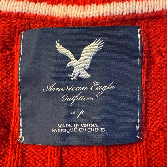 Vintage Y2K American Eagle Babydoll Red Cable Knit Women's Sweater Bella Swan, S - Picture 5 of 5